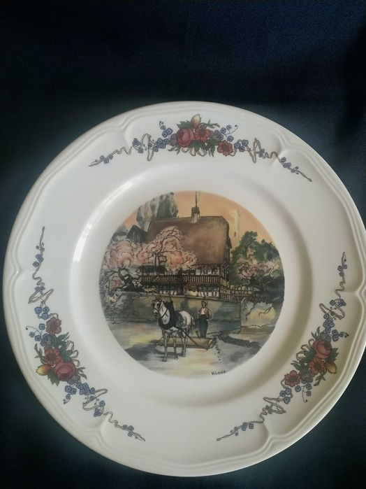 Порцелан - Obernai Чиния Sarreguemines Henri Loux