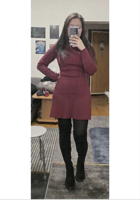 Платье новое цвет бордо