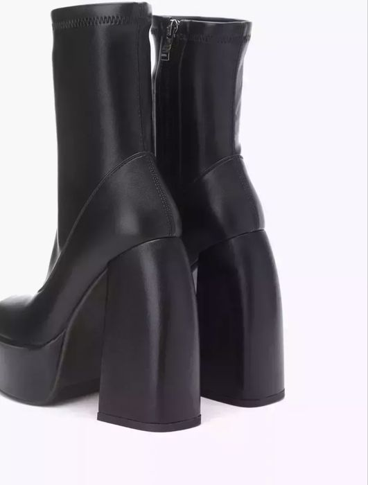 Ботильоны чулки на платформе и толстом каблуке