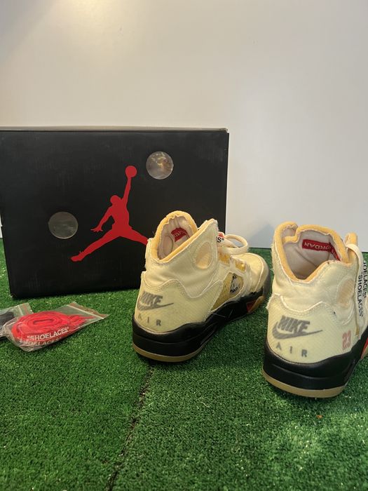 Nike air jordan 5 Sail x Off white