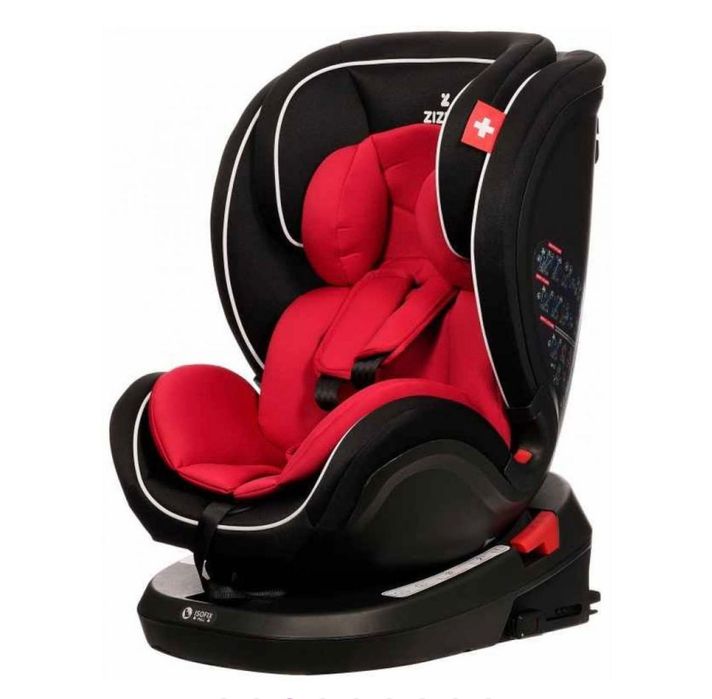 Детско столче за кола Zizito - Amadeo, с IsoFix, 0-36 kg, червенo
