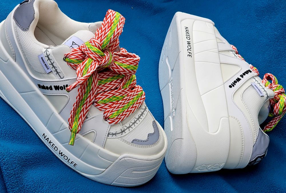 Naked Wolf жестоки оригинални дамски сникърси висока платформа  38 ном