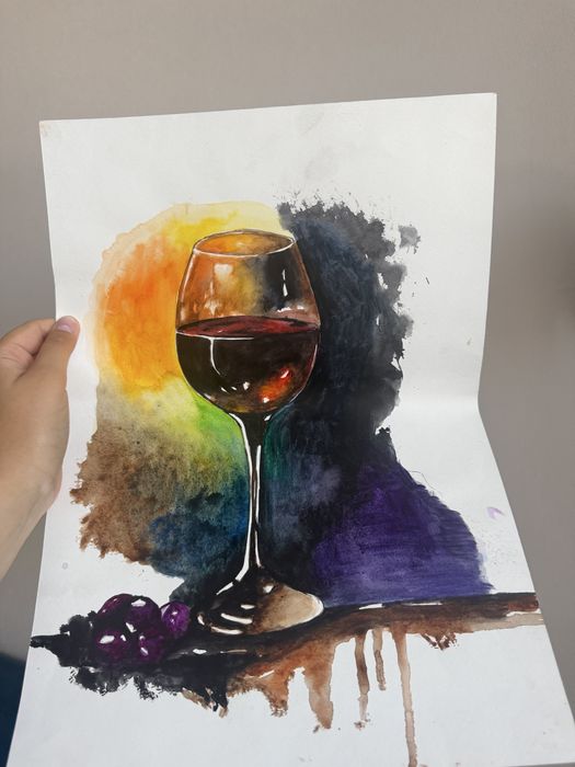 Рисунки с гуаш и с акварелью а3
