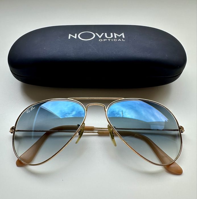 Ray Ban RB3025 aviator 55мм/светло син градиент/Made in Italy