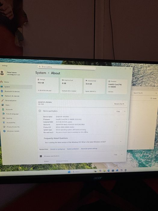 G:RIGS I5-14600K RTX 4060 8 GB 32GB RAM