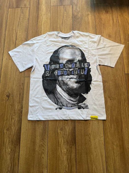 Awful Lot Of Cough Syrup x Trapstar "Benjamin Franklin" White T-shirt
