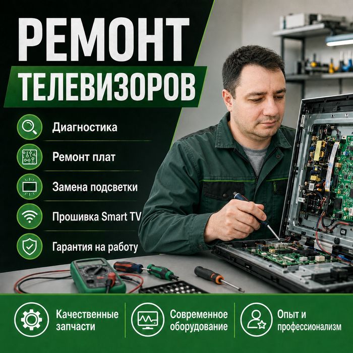 Ремонт телевизоров с гарантией