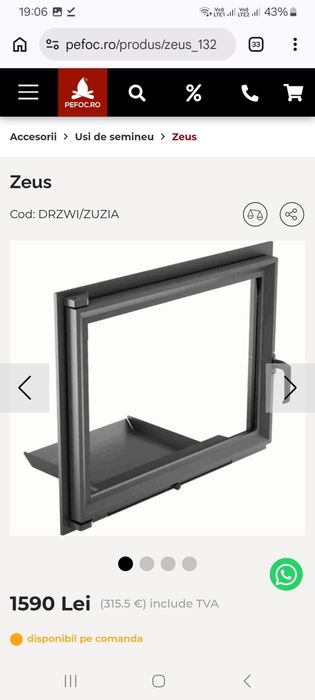 Ușe șemineu Zeus de la pe foc. Ro