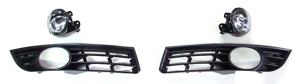 К-кт Решетки и Халогени Фолксваген Пасат Б6 3Ц VW Passat B6 3C 05-10 гр ...