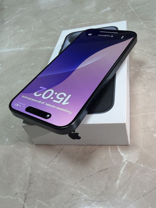 Iphone 15 pro Titanium blue 128gb + подарък 2 калъфа