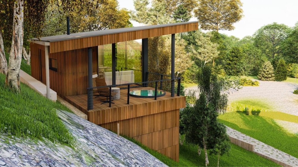 Vand Proiect Autorizat pentru 4 casute de vacanta