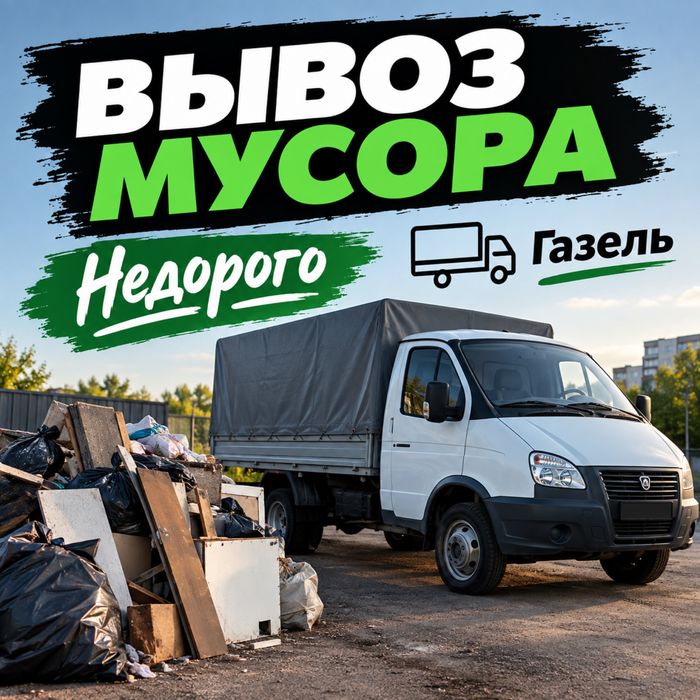 Вывоз мусора/Вывоз хлама/Недорого