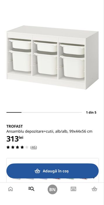 2 x Dulapuri depozitare cutii - Ikea Trofast