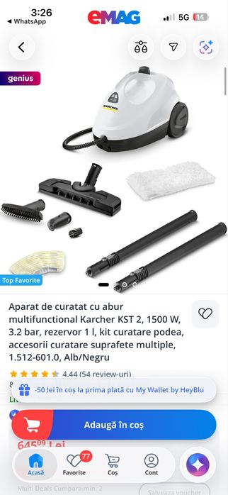 Aparate Karcher de curatare cu abur