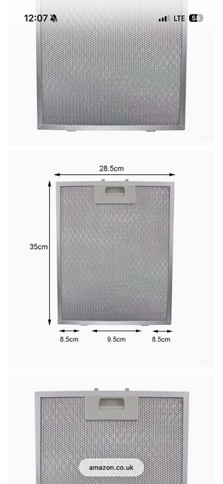 Set filtre inox pentru hota, 285x350mm(28.5x35cm)