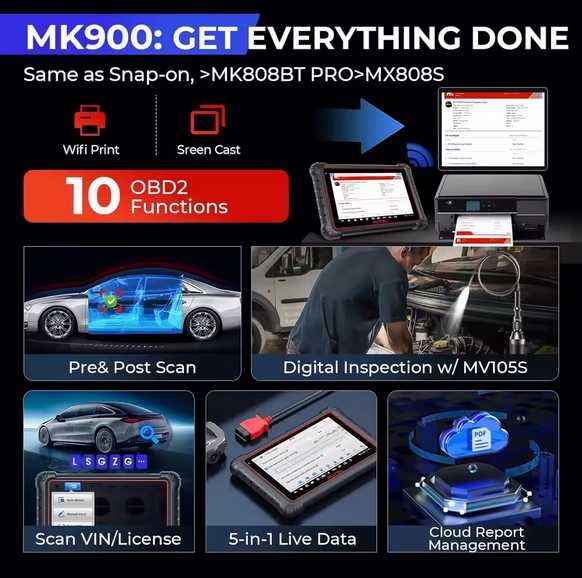 Diagnoza / Tester Auto Profesional AUTEL MK900 versiune 2025