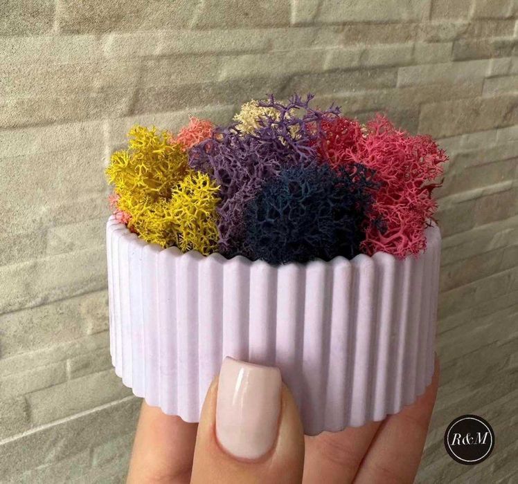 Подарък. Декорации. Скандинавски мъх. Ръчно изработени.