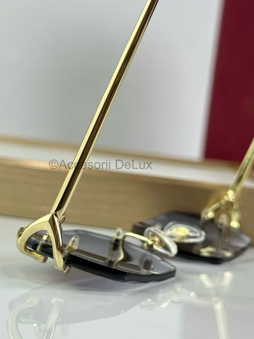 Ochelari de Soare Cartier Premiere  CT0333S Noi Full Box Verificare Colet Gold