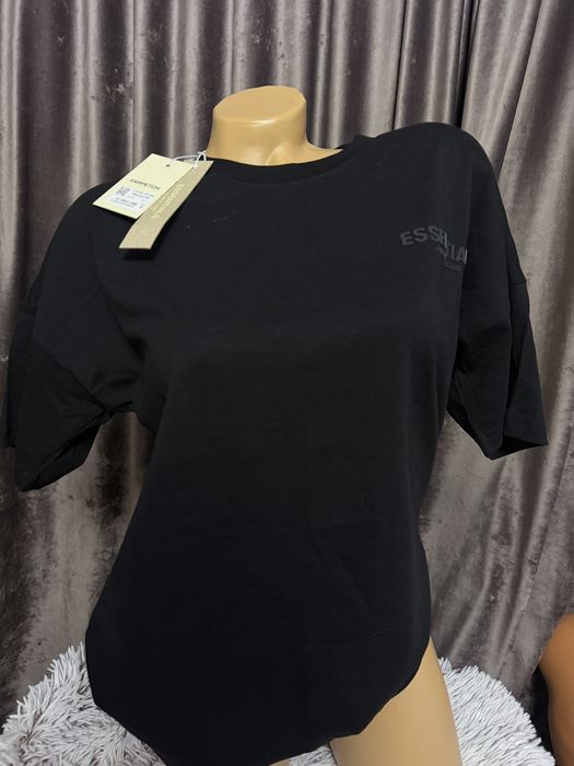 Tricou Negru Essentials Fear Of God XS S M L XL 2XL