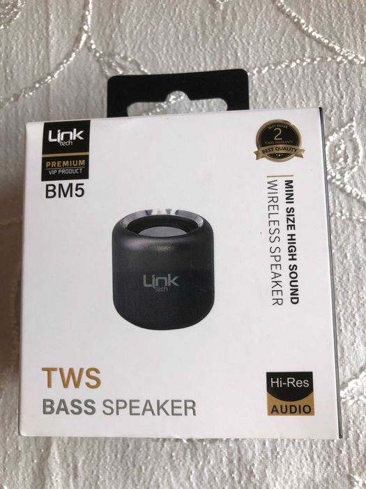 Преносима Bluetooth колонка LinkTech LPS-BM5 Premium Mini Bass, нова