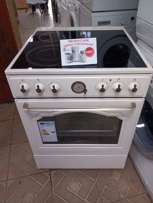 Чисто нова свободно стояща печка с керамичен плот Gorenje ретро дизайн с две години гаранция!
