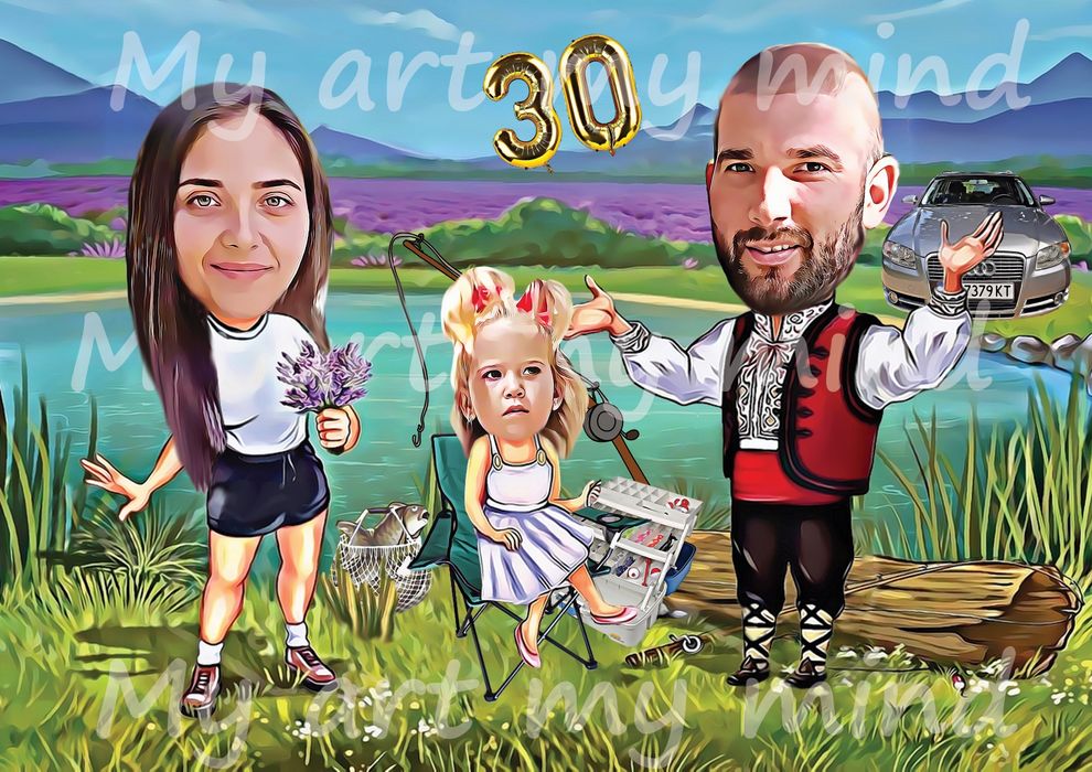 Дигитална карикатура по поръчка