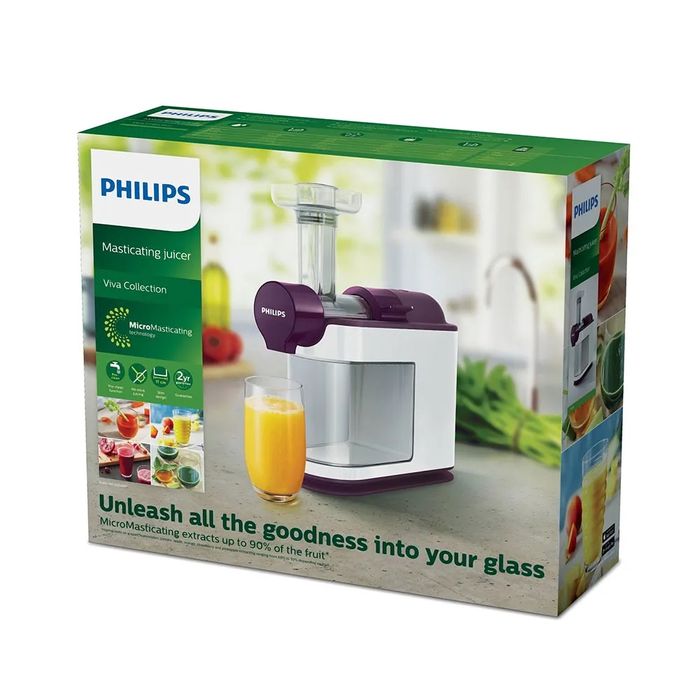 Philips HR1891/80 — это шнековая соковыжималка