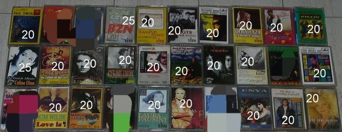 casete audio pop rock Queen,Enya,Sinatra,Dire Straits,Vangelis,Beatles