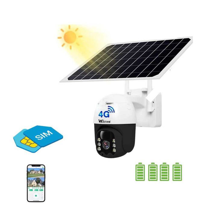 Camera de supraveghere cu panou solar