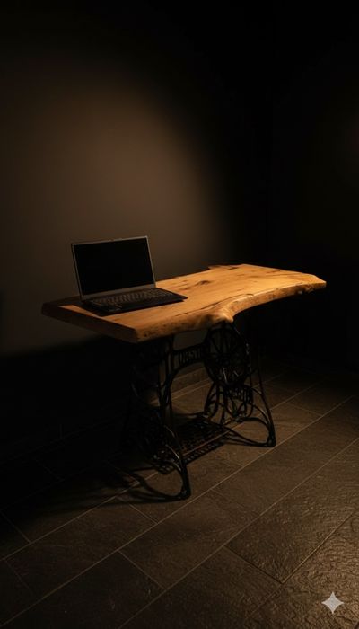 Masă Dining Lemn Masiv Nuc / Stejar - Picioare Fontă sau Custom