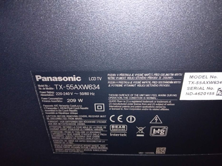 Телевизор Panasonic Smart 55 инча два модела