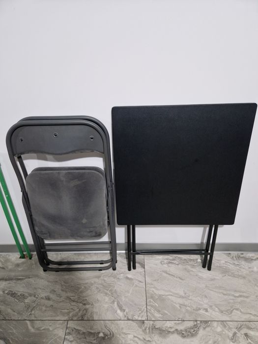Set Masa + Scaue tapitate PLIABILE