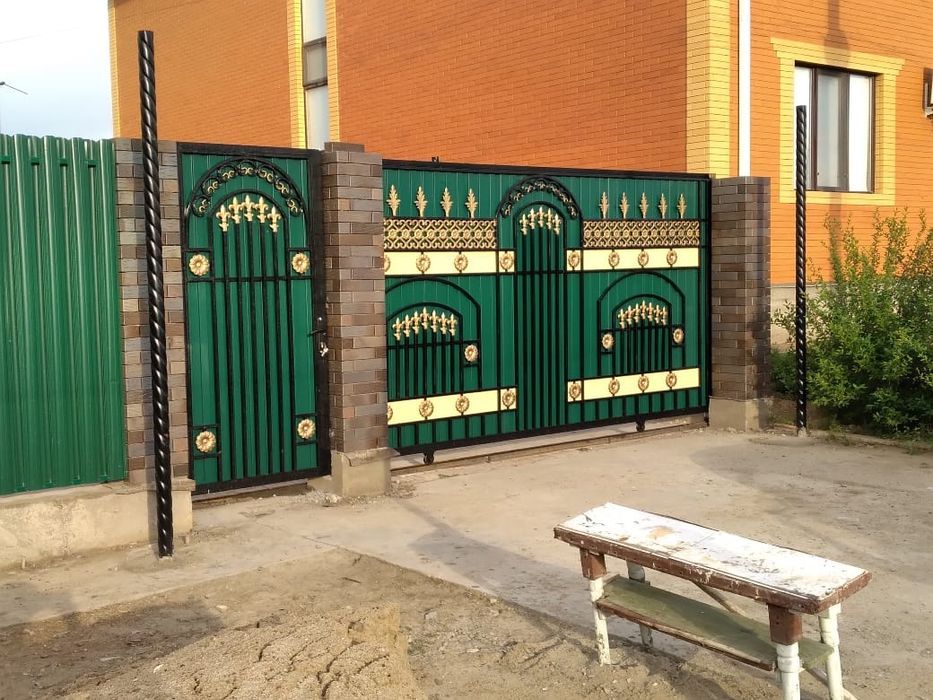 Ворота,навес,перила