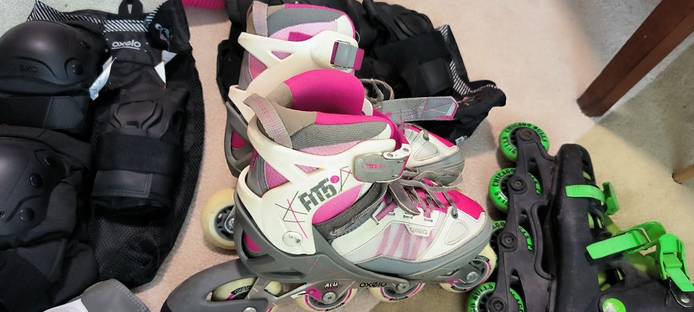 Комплект ролери Oxelo предпазители и конуси