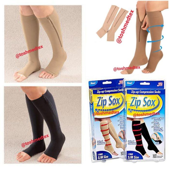 Компрессионные антиварикозные чулки-гольфы Зип Сокс (Zip Sox)