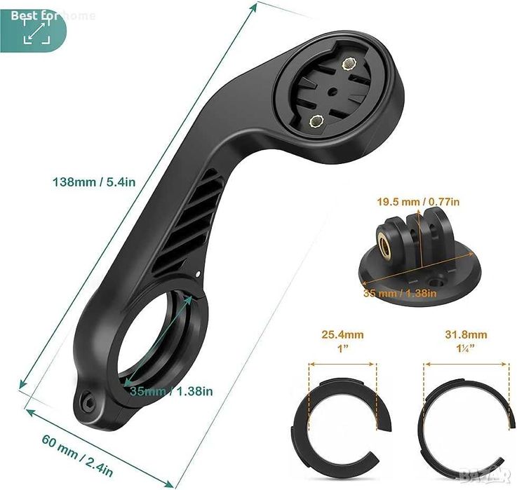 Стойка за велосипед TUSITA  съвместима с Garmin Edge GPS велокомпютър