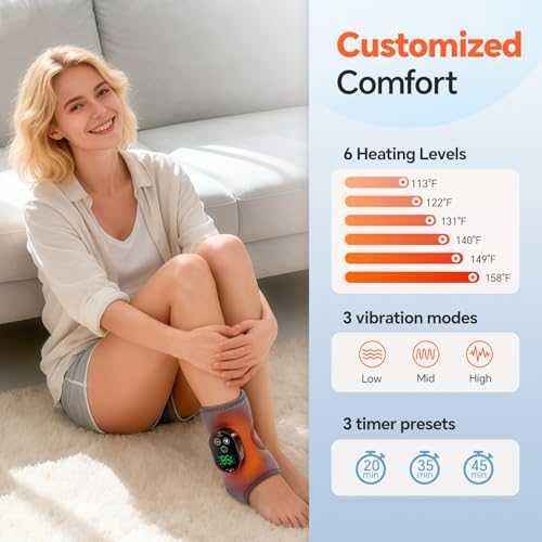 Нов Безжичен нагревателен масажор за глезен и стъпало с вибрации