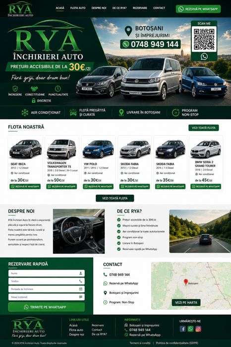 Inchirieri auto Botosani de la 100 Ron pe zi