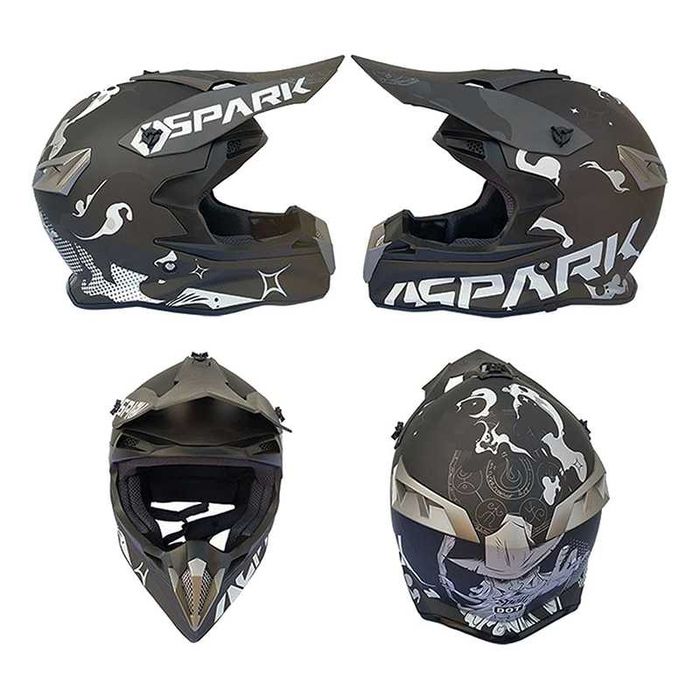 Кросова каска SPARK, Full Face, DOT, Size: L -Вело, Мото, Скутер, Бъги