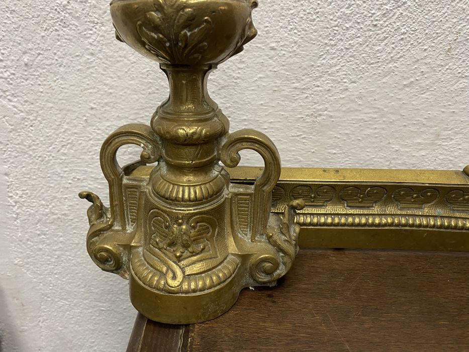 Бароков месингов предпазител за камина Германия 1900 1920