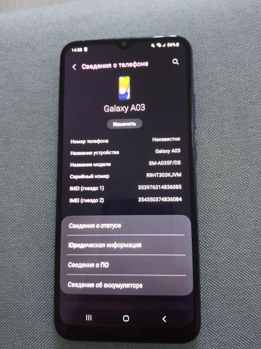 Продам Самсунг а03