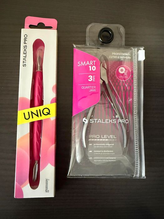 Комплект Staleks pro клещи за кожички и избутвач