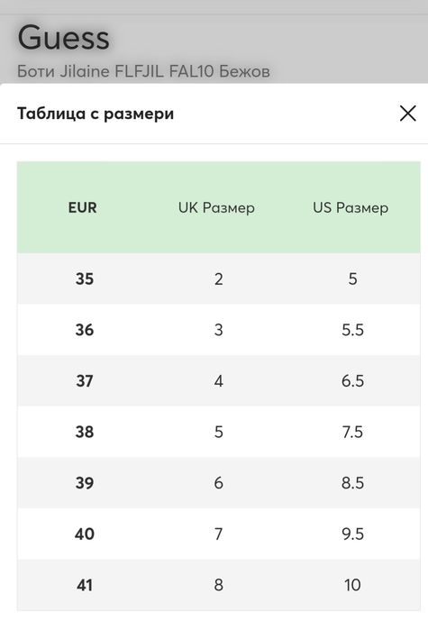 Боти Guess 40 номер