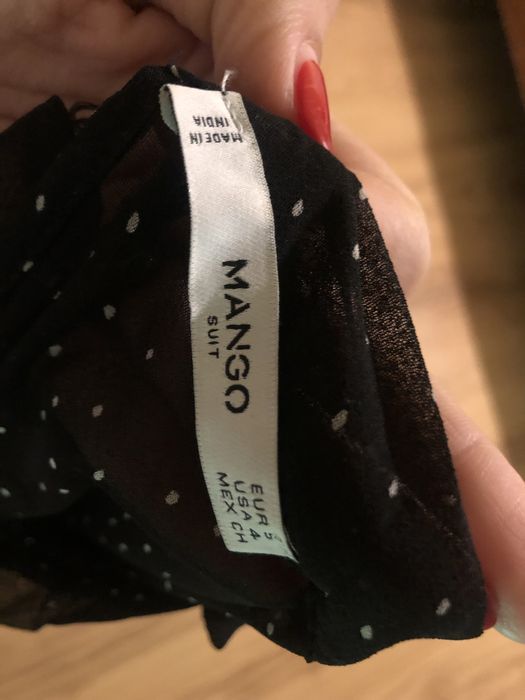 Риза Mango на точки с широки ръкави