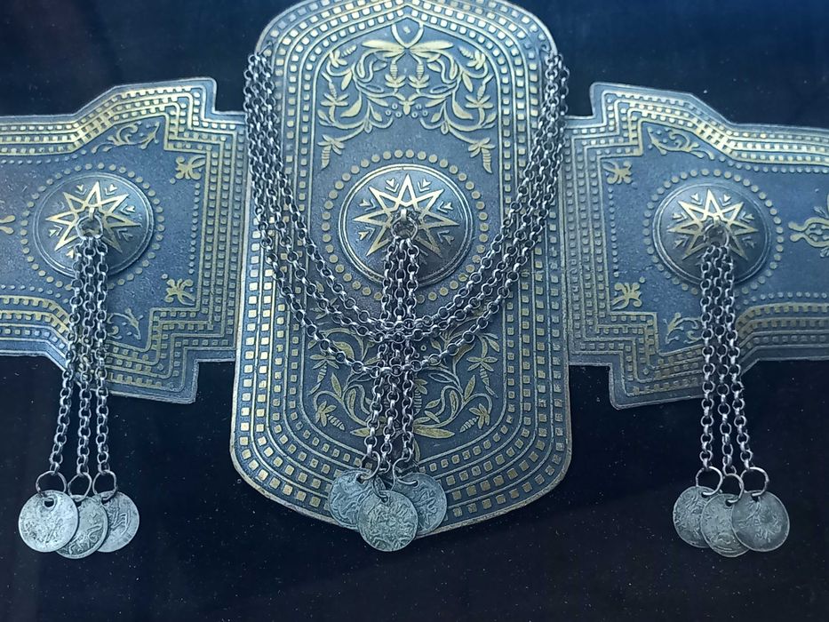 Пафти Македонски в Рамка Гулмиш Сребърни Синджири с акчета Пафта