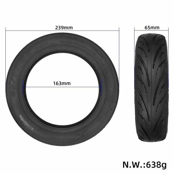 Set cauciuc tubeless FATA - SPATE cu gel 10inch 60/70-6.5 + 60/65-6.9 trotineta electrica Segway Ninebot Max G2 / G65 / F3 F3 Pro E2 Pro