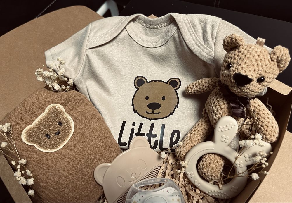 Бебешка подаръчна кутия с мече