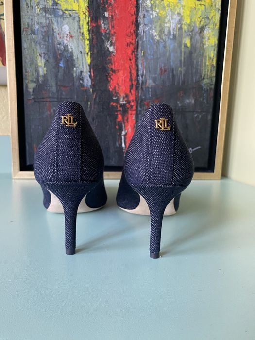Нови обувки Ralph Lauren Lanette Denim Pump— размер 6,5 B (US), UK 4, EUR 37