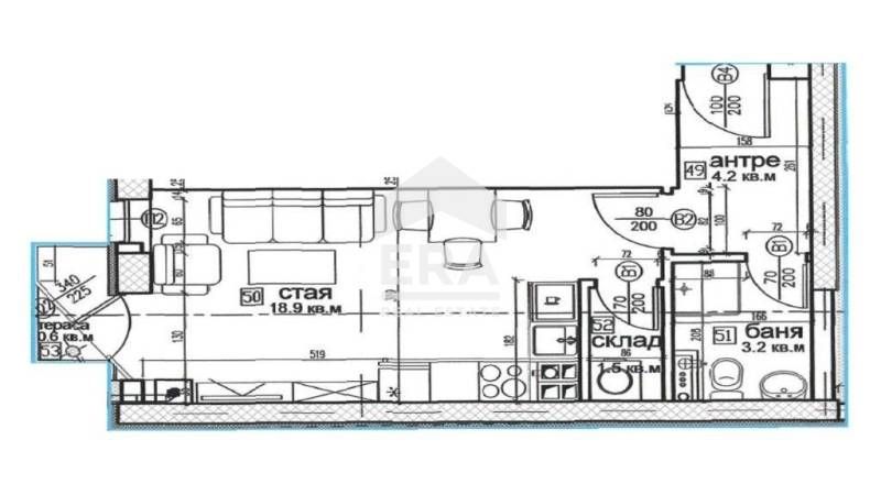Продава се Едностаен апартамент в София, Витоша - 44 кв.м за 1210 €/кв.м - Снимка #2