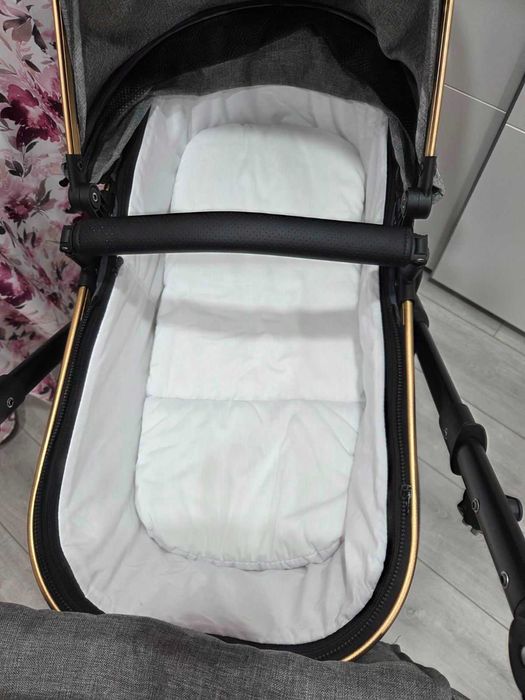 Комбинирана детска количка Moni MIDAS сива